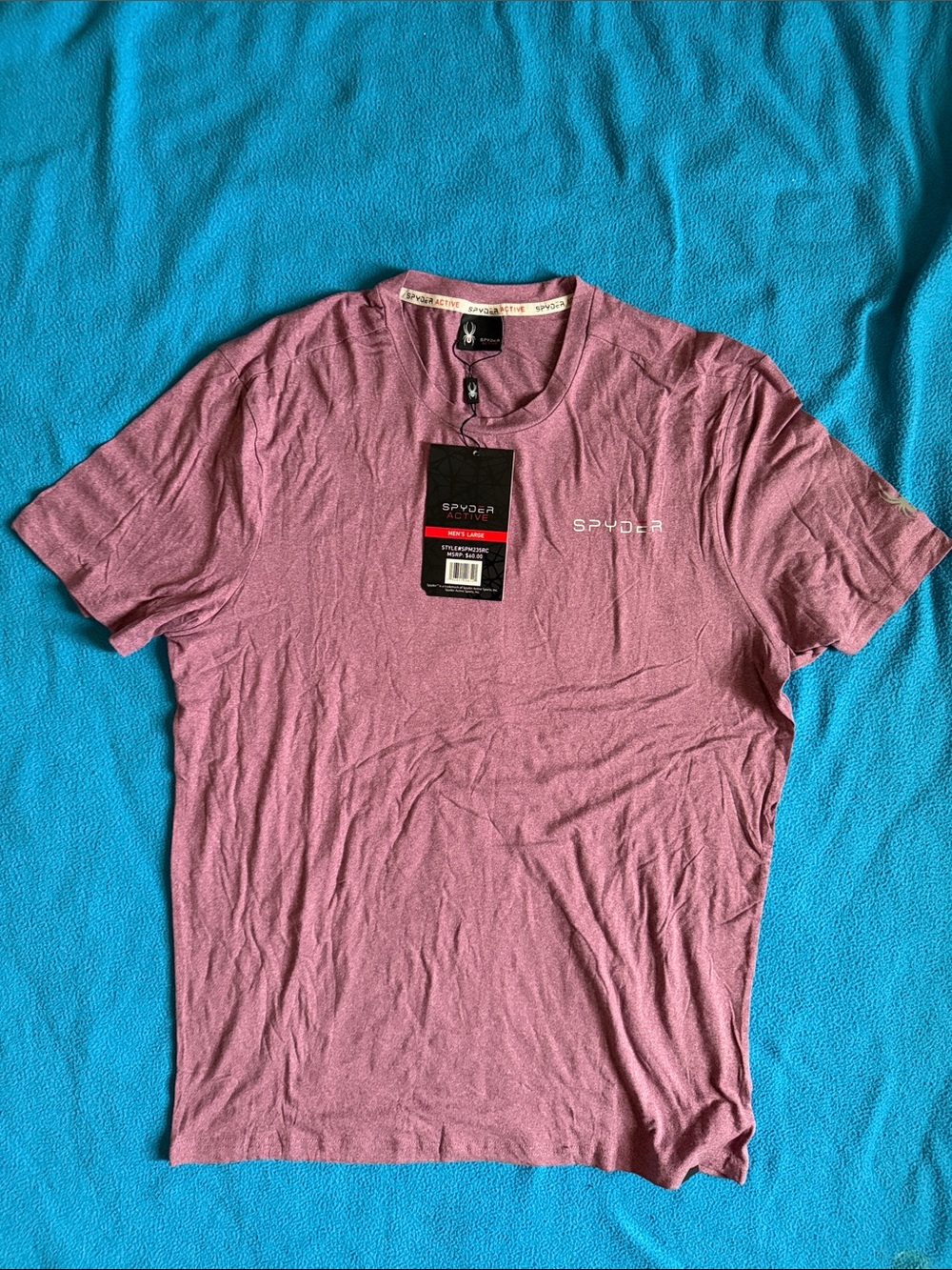Spyder Men's Short Sleeve Crew Tee in Mauve